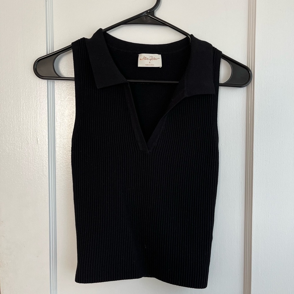 Allie Rose Black Cropped Top